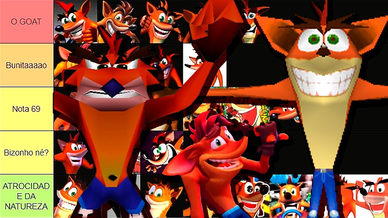 TIER LIST de MELHORES e PIORES Designs do CRASH BANDICOOT