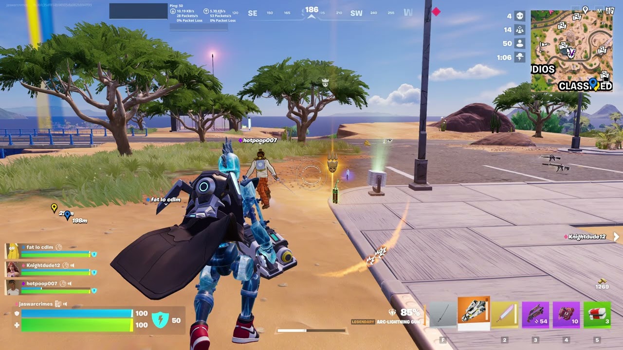 Fortnite Battle Royale Squads No Build: 23 Kill Crown Win with 100% Accuracy (No Heals, No Problem)