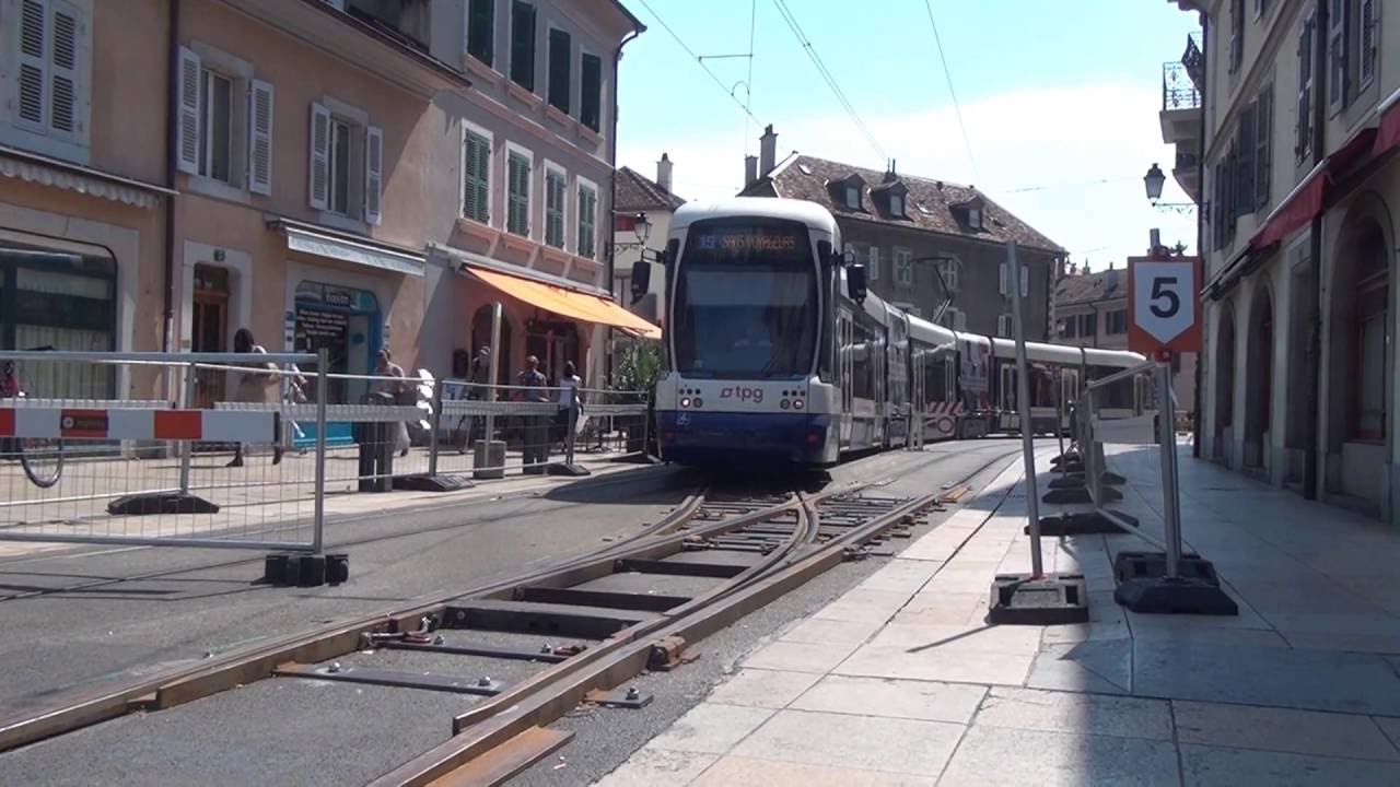 Trams de Genève (TPG) sur "aiguilles volantes"