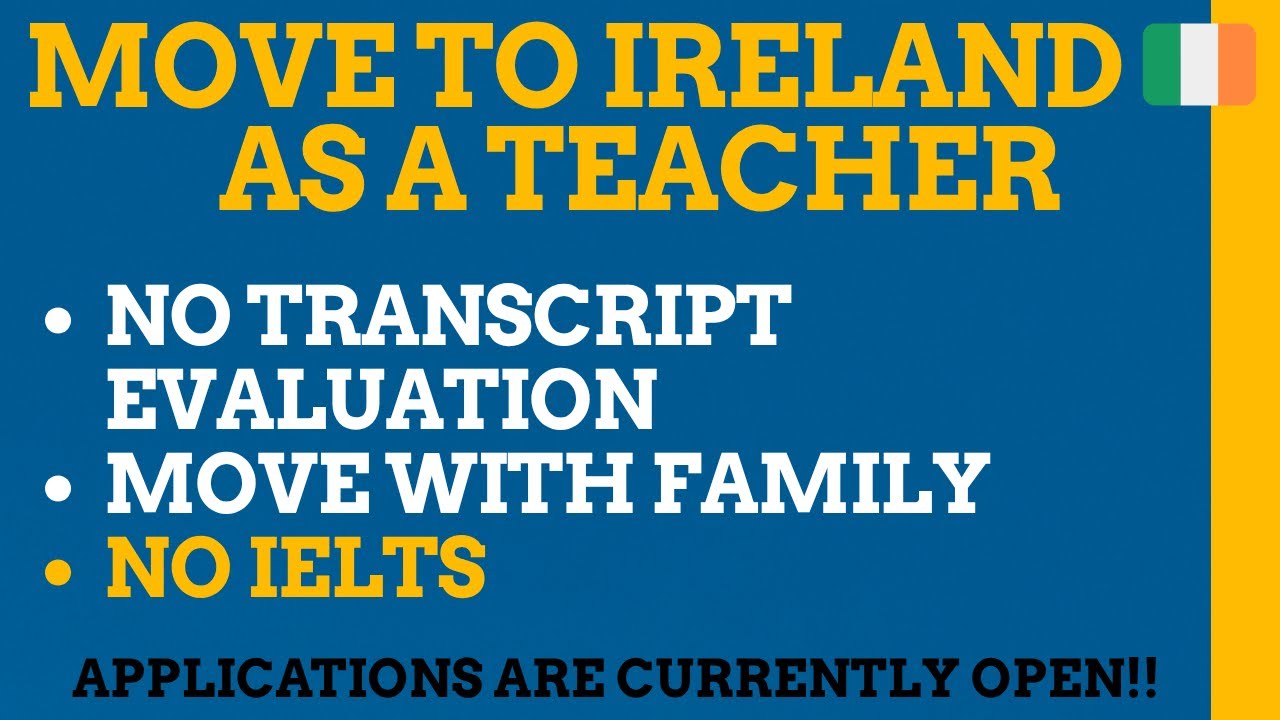 Teach in Ireland 🇮🇪 as a Foreign Teacher| NO IELTS| No Transcript Evaluation| Move with Family