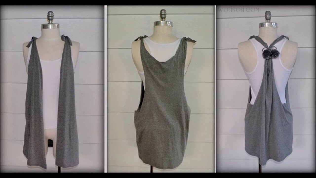 Grey T-shirt Vest DIY