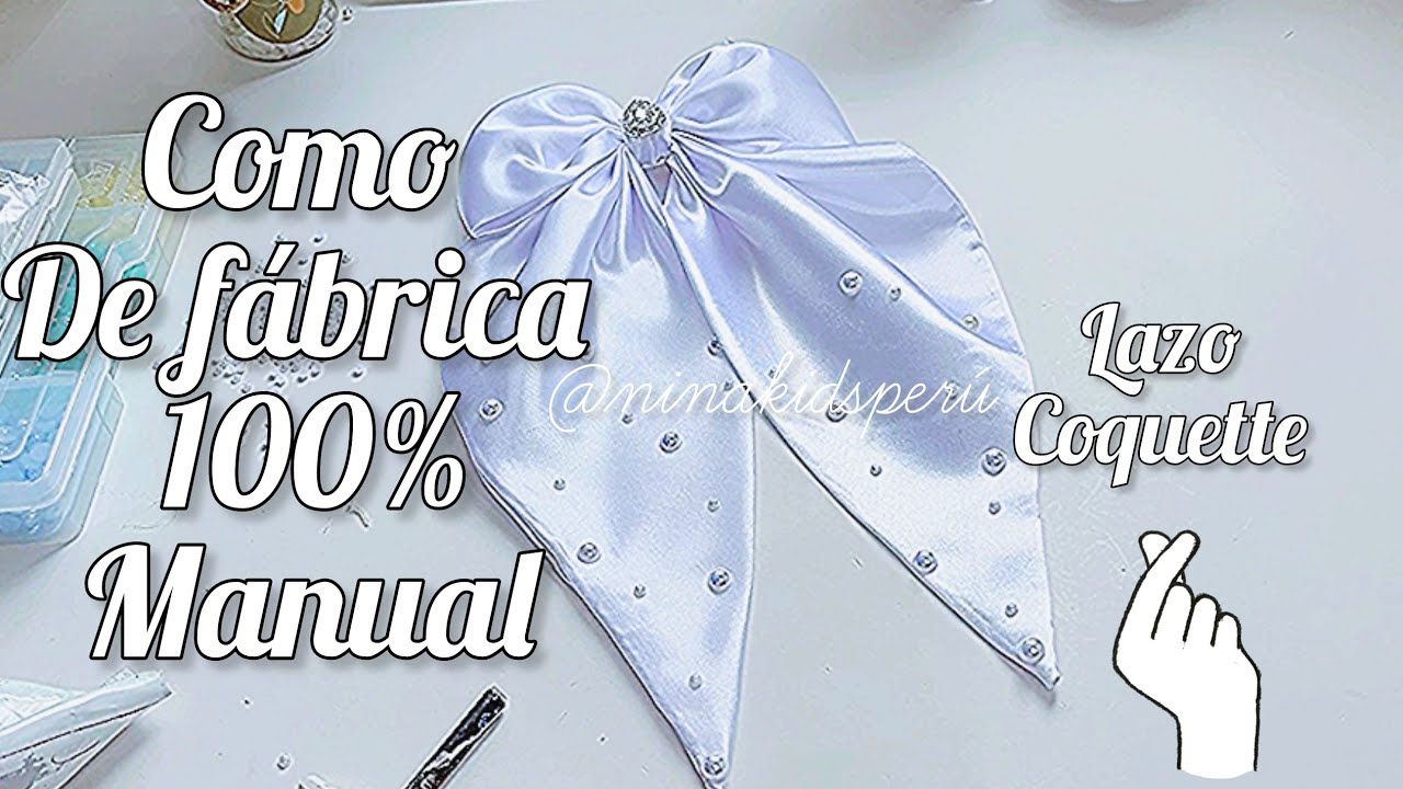 🎀RETO CUMPLIDO🎀LAZO COQUETTE HECHO COMO DE FÁBRICA CON COSTURA💯 manual #lazocoquette #tendencias