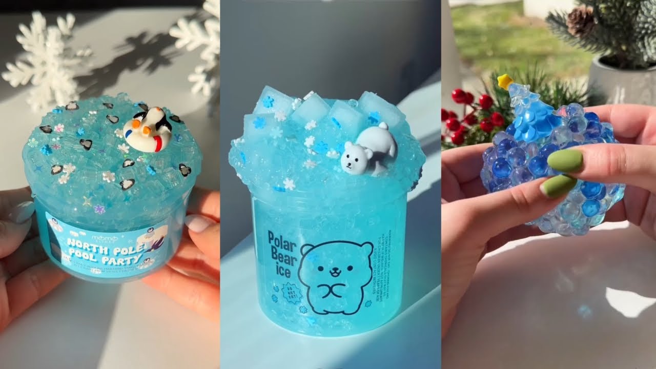 Best Ever | Satisfying | Winter ❄️ Themed Slime | ASMR | Compilation | No Talking | REQUESTED | 