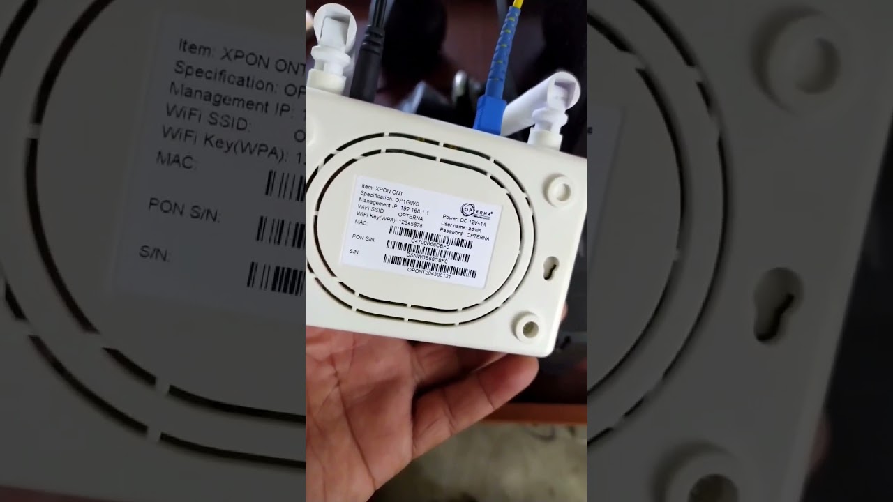 #wifi Onu Wishnet Broadband #router #xpon ONT Configuration #opterna Xpon ont router config