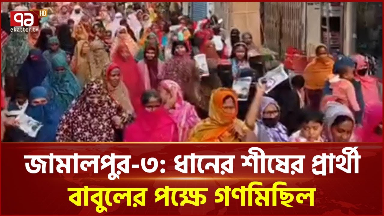 জামালপুর-৩ আসনে ধানের শীষের প্রার্থী বাবুলের পক্ষে গণমিছিল | BNP | Jamalpur | Ekattor TV