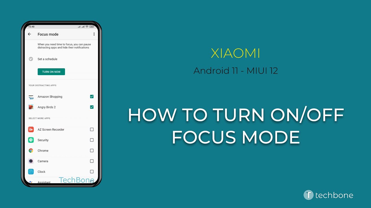 How to Turn on/off Focus mode - Xiaomi [Android 11 - MIUI 12]
