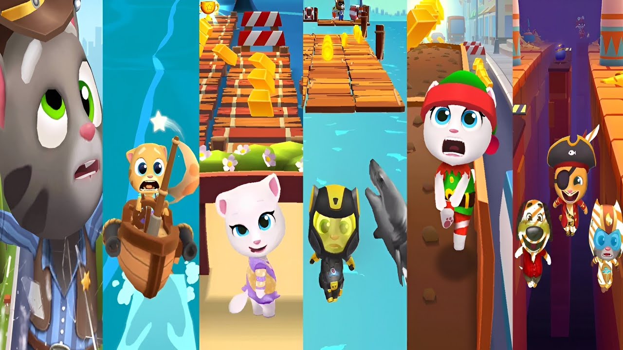 100 Funny Fails Talking Tom Gold Run VS Tom Hero Dash VS Tom Gold Run 2