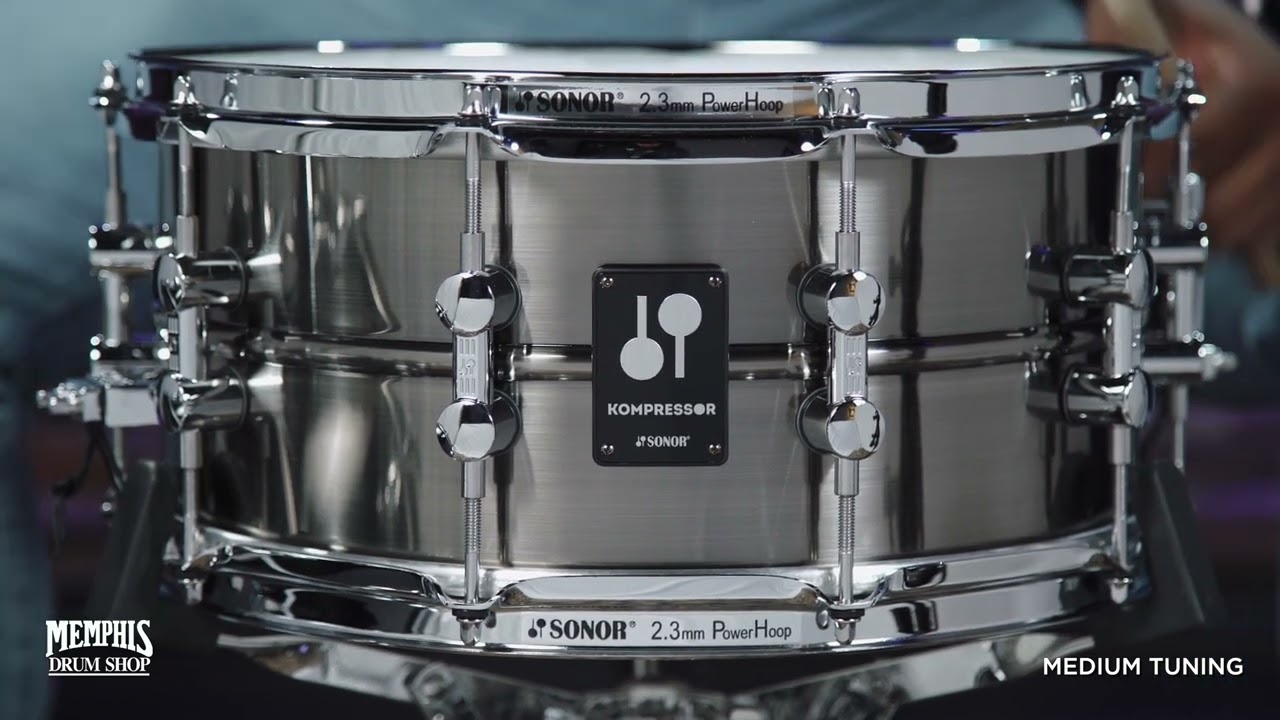Sonor 14x6.5 Kompressor Series Black Nickel Plated Brass Snare Drum (KS-1465-SDB)