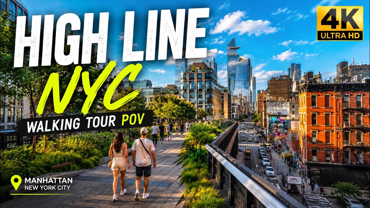 High Line NYC Walk 4K | Manhattan's Most Unique Urban Park