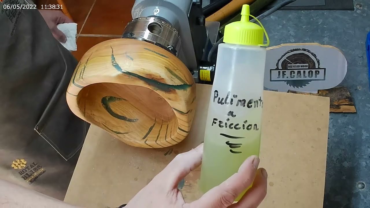 COMO HACER cuenco de MADERA - PULIMENTO A FRICCION // HOW TO MAKE WOODEN BOWL - FRICTION POLISHING