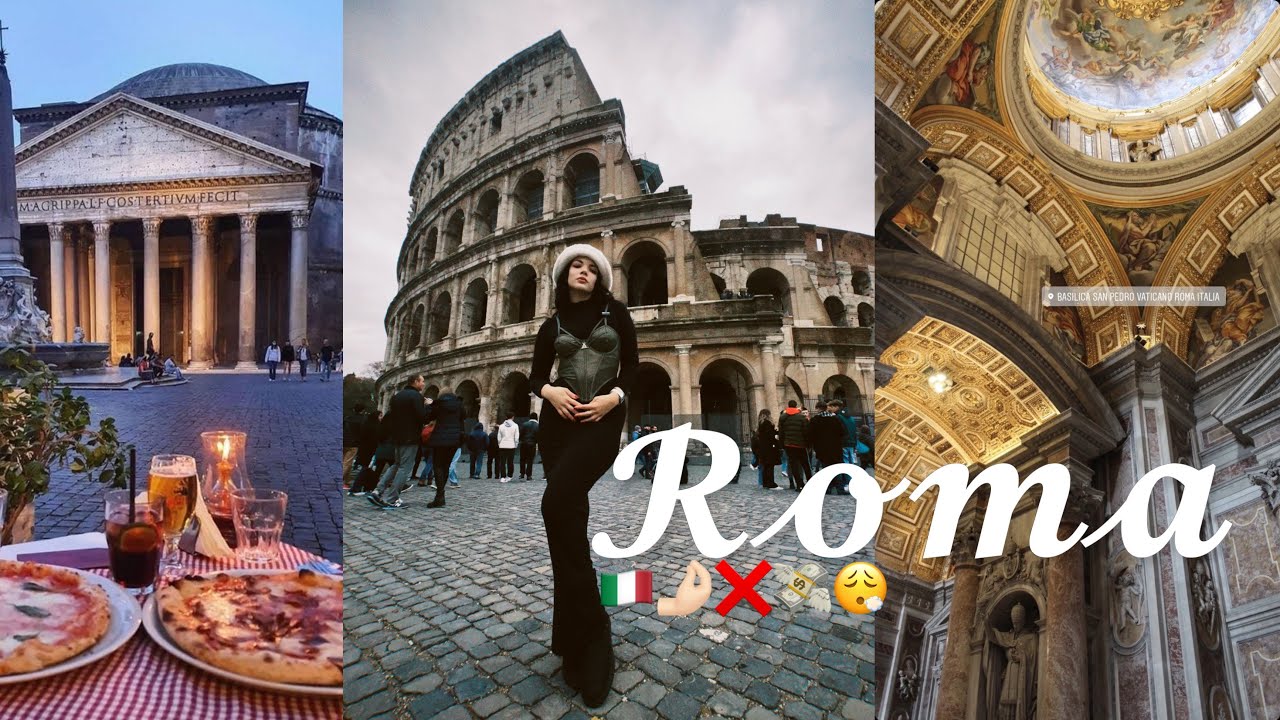 Me voy a ROMA 🇮🇹 por 24 Horas y esto hice 😮‍💨 con muy poco dinero💸🤌🏻 Vaticano 🇻🇦y Comida 🍝
