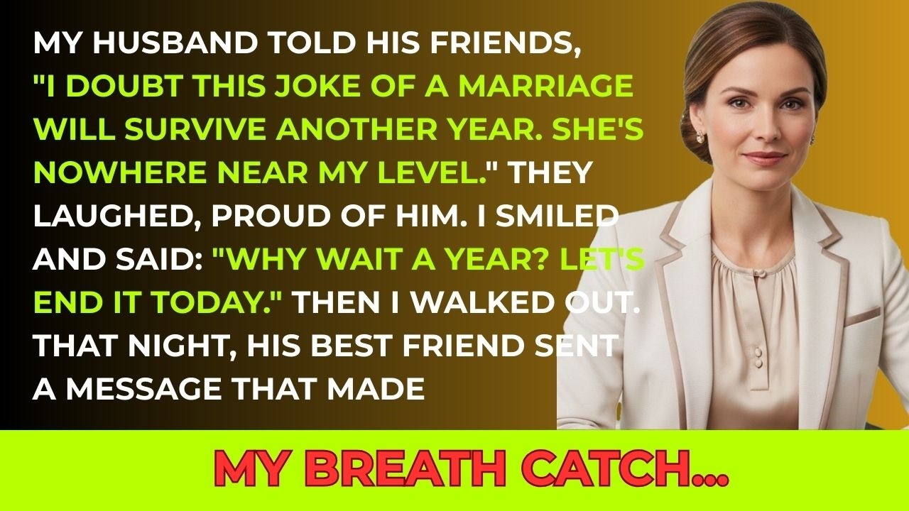 My Husband Mocked Our Marriage at a Luxury Dinner — I Walked Out and Built an Empire He Envied.