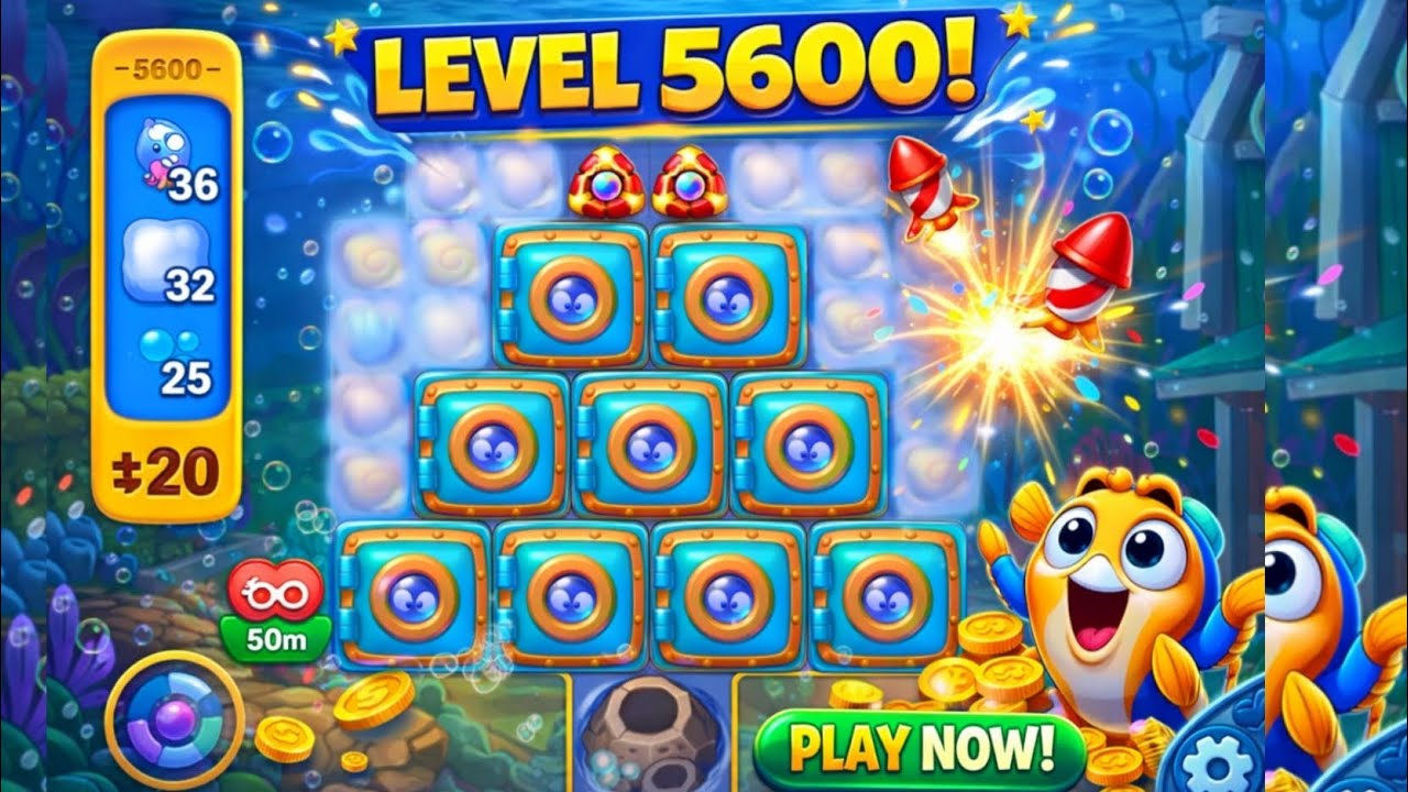 LEVEL 5600 COMPLETED | Fishdom Gameplay 🐠