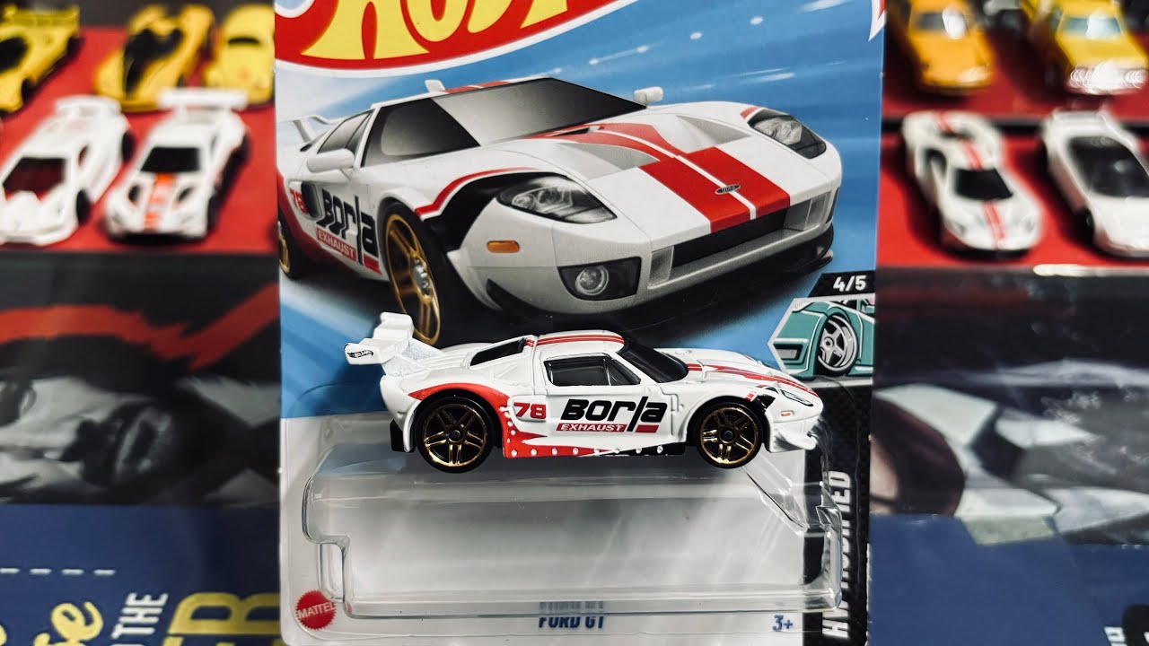 Ford Gt Borla Exhaust hotwheels 2025 case Unboxing and review