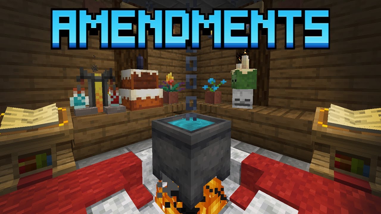 Minecraft. Обзор мода: Amendments. Мод улучшающий многие предметы!