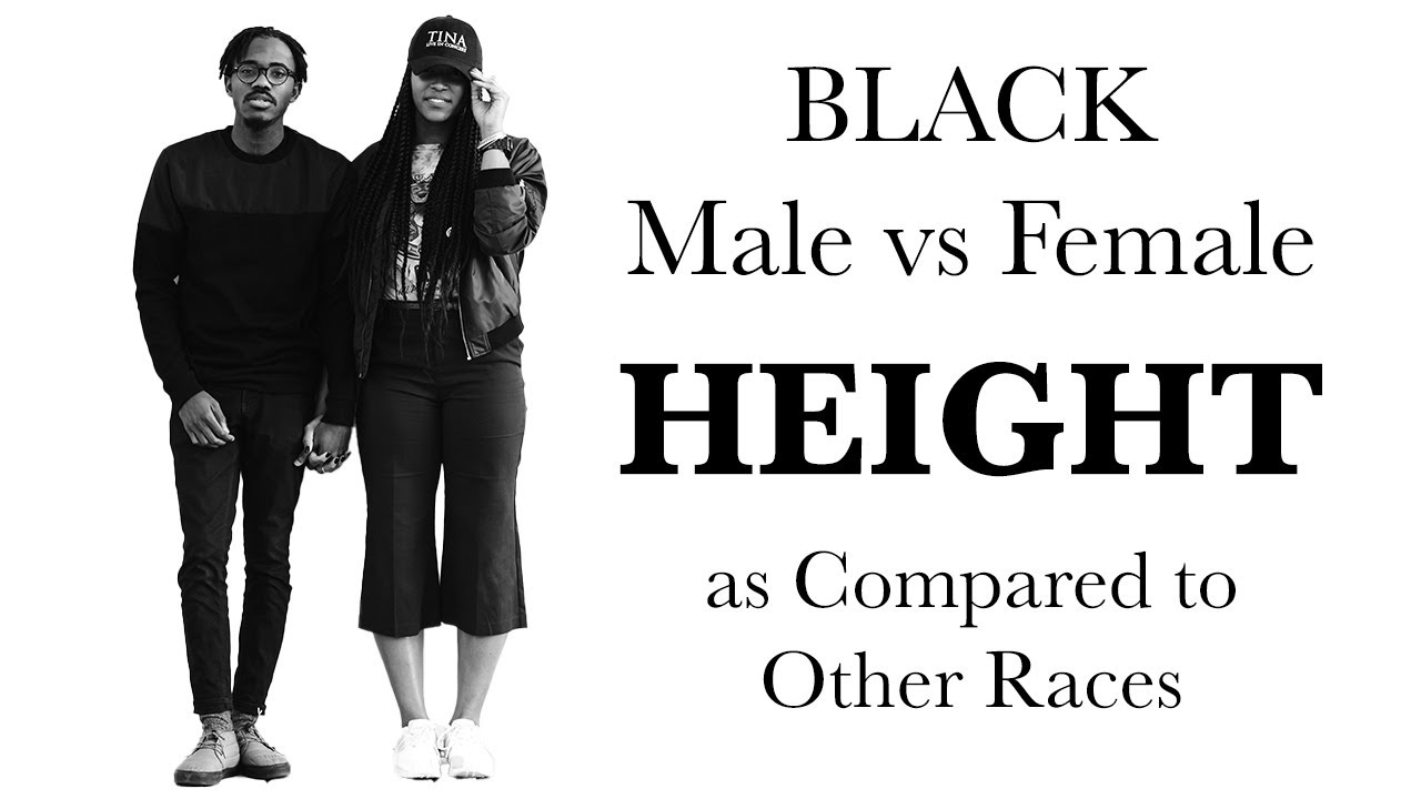 Black Male vs Black Female Height Comparison  (USA) as Compared to other Races  (Hispanic Origin)