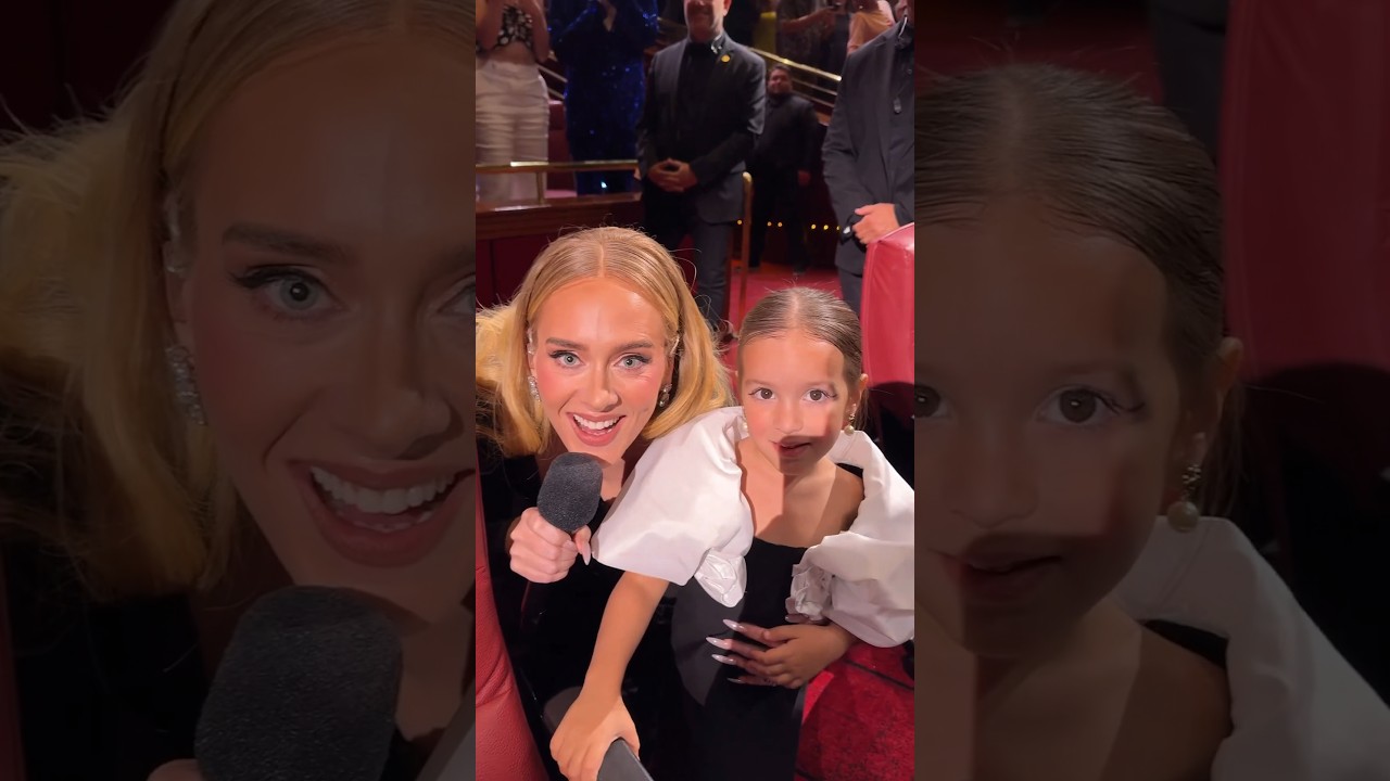 It was just like a movie seeing #Adele meet &ldquo;mini Adele.&rdquo; ❤️ (🎥: @alexandraarguello /TMX) #shorts