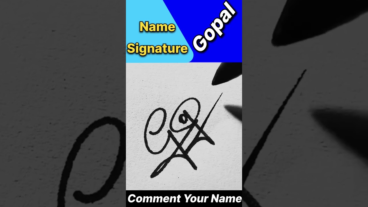 Gopal Name Signature Design || Best Signature For Gopal || #gopal #ytshorts #shortsfeed