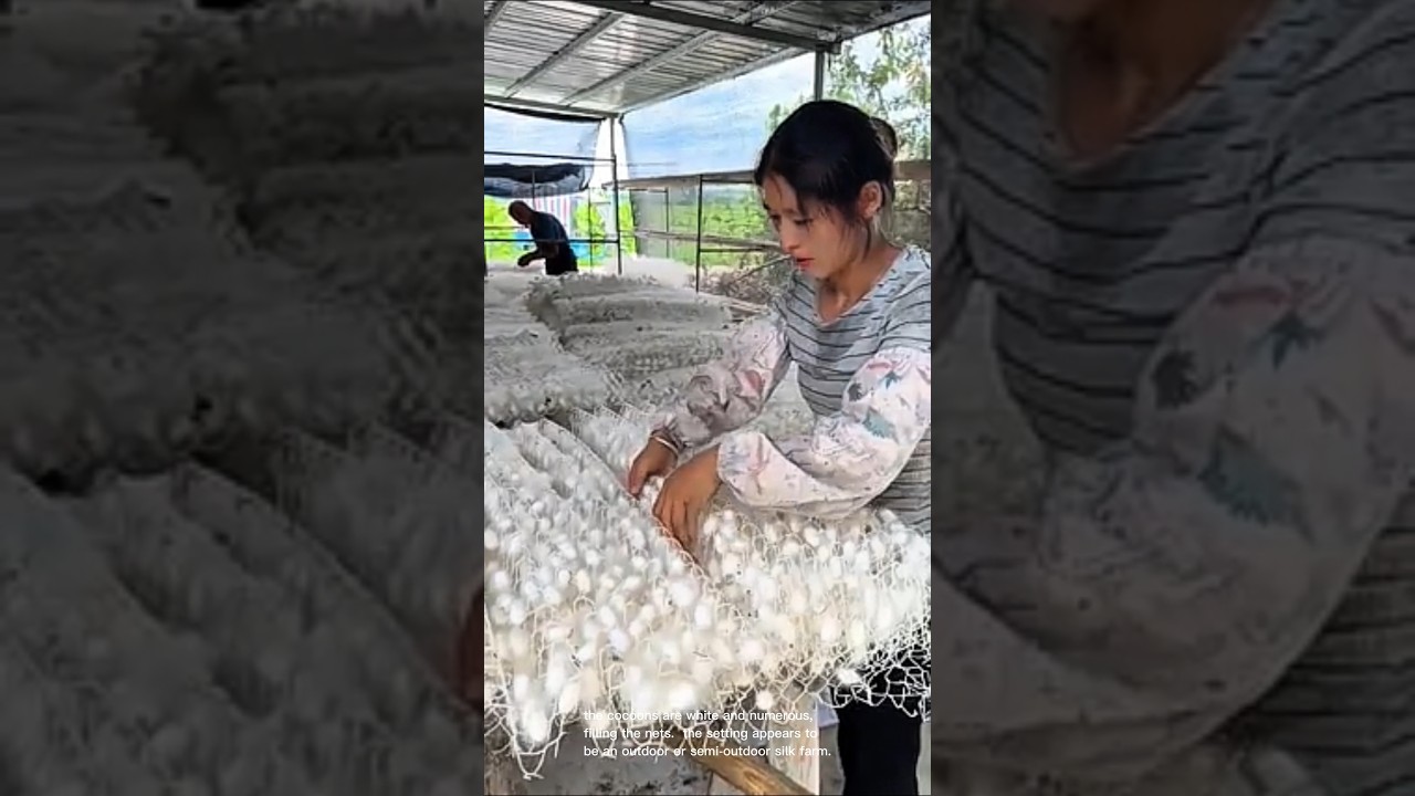 Silkworm cocoons: harvesting for silk production