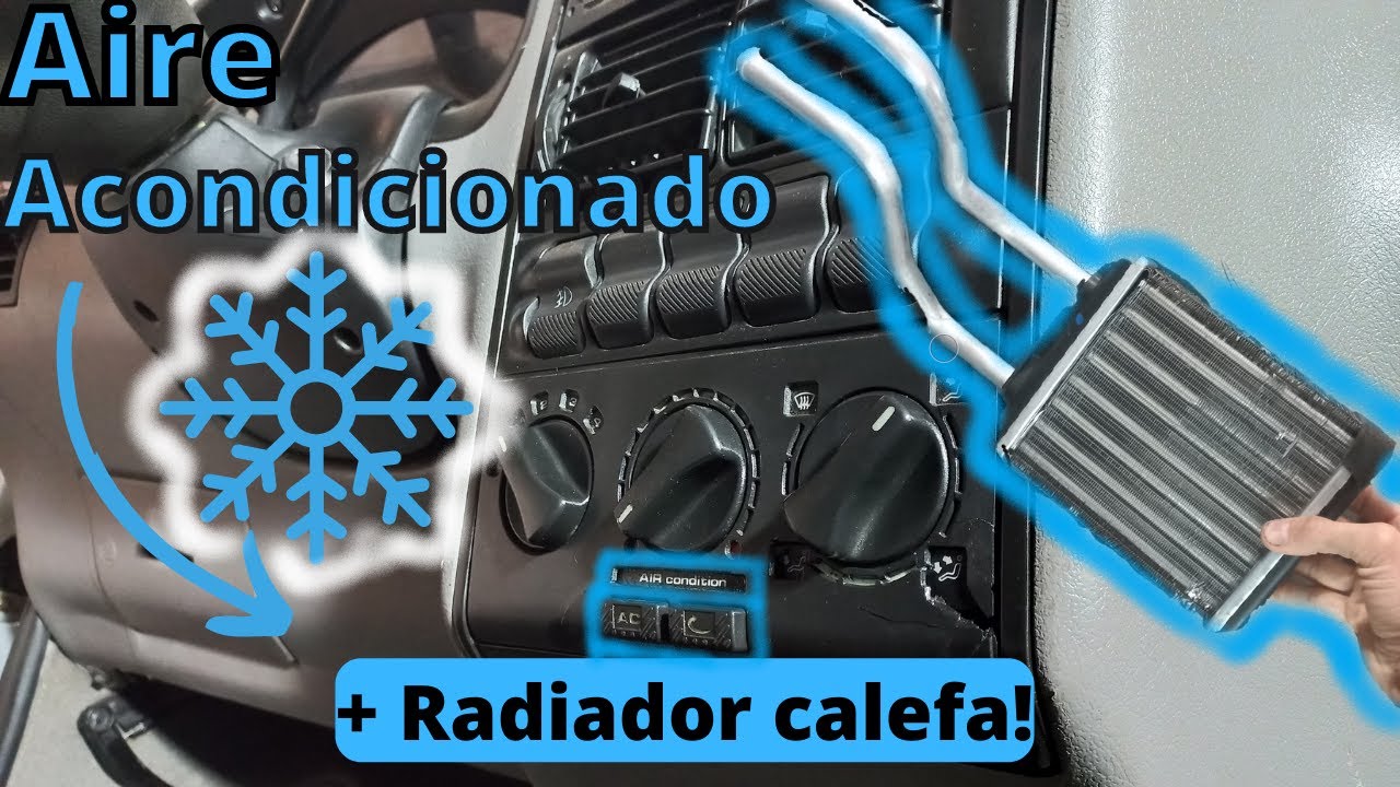 Como CAMBIAR el radiador de CALEFACCION e INSTALAR A/C, FUNCIONO? volkswagen gol/Saveiro g2,g3
