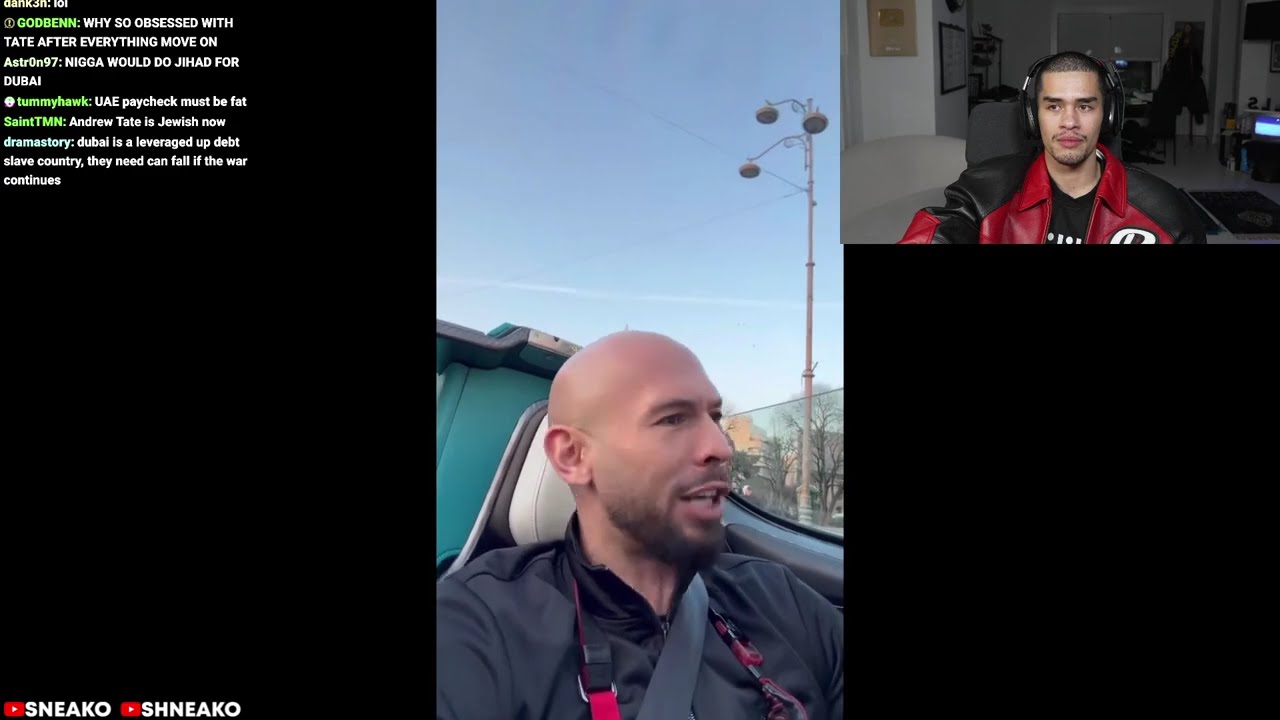 SNEAKO Reacts to Andrew Tate Mocking People Fleeing from Dubai