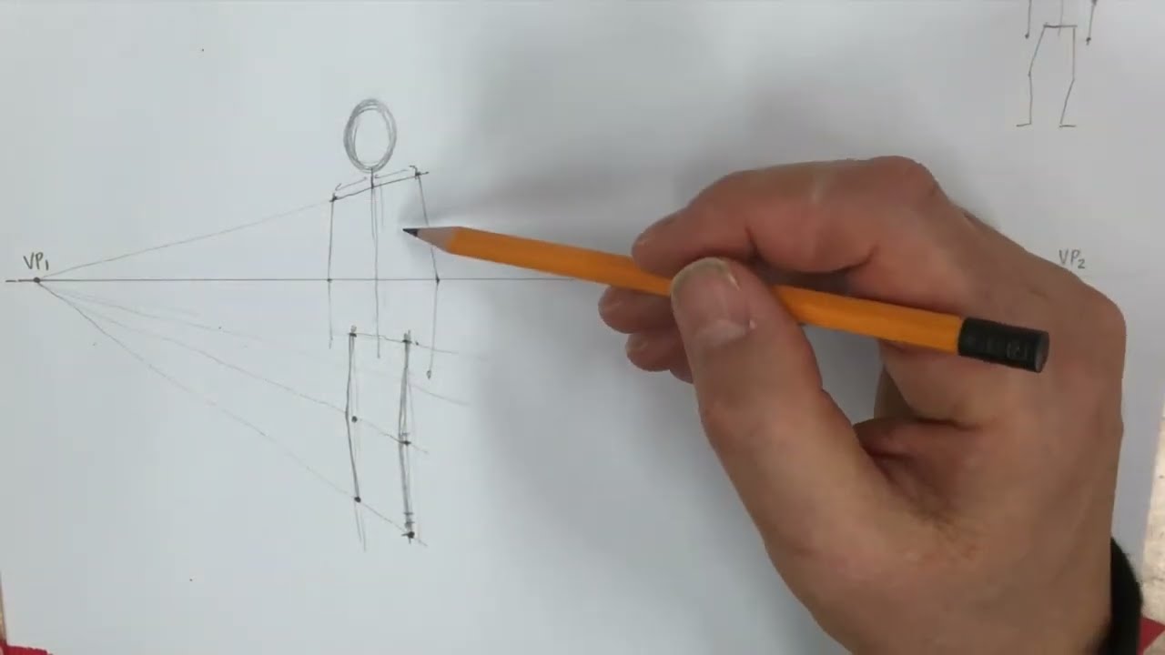 Drawing people in 2 point perspective