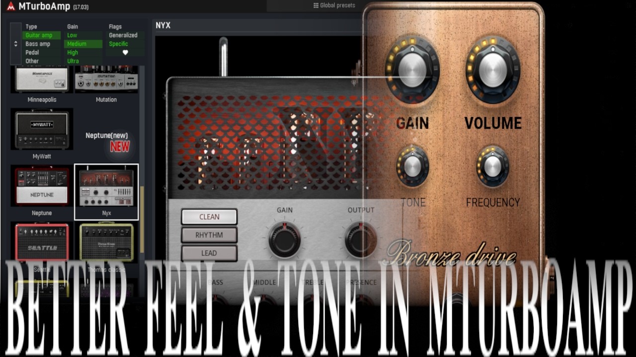 Increasing guitar feel and tone with MTurboAmp