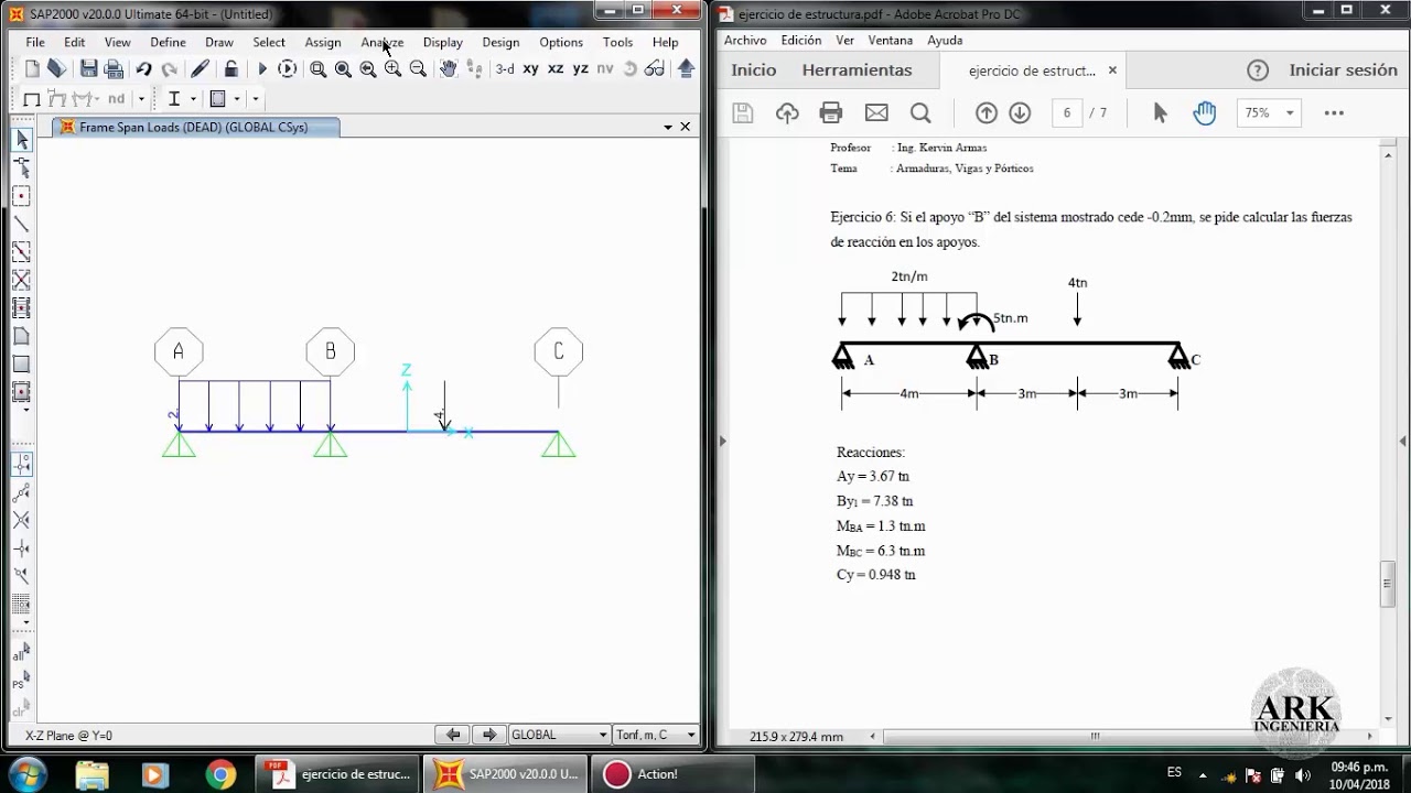 SAP2000 V20 - EJERCICIO Nº06 VIGAS