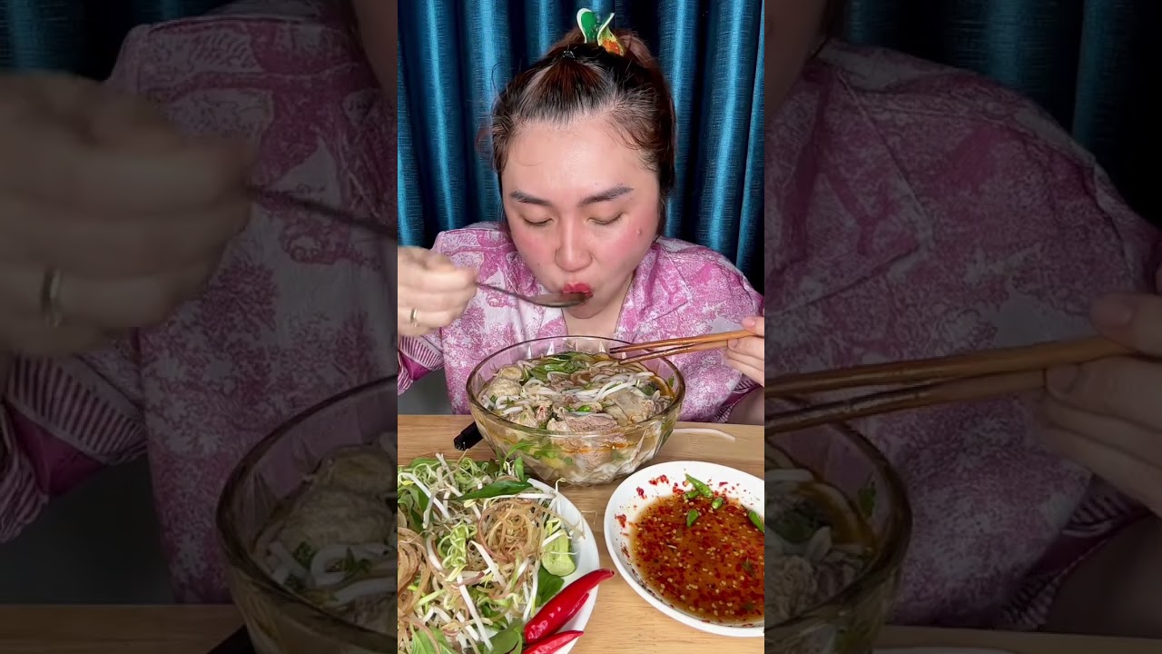 Mukbang Bún Bò Nhà Nấu #mukbang #hồngmukbang 
