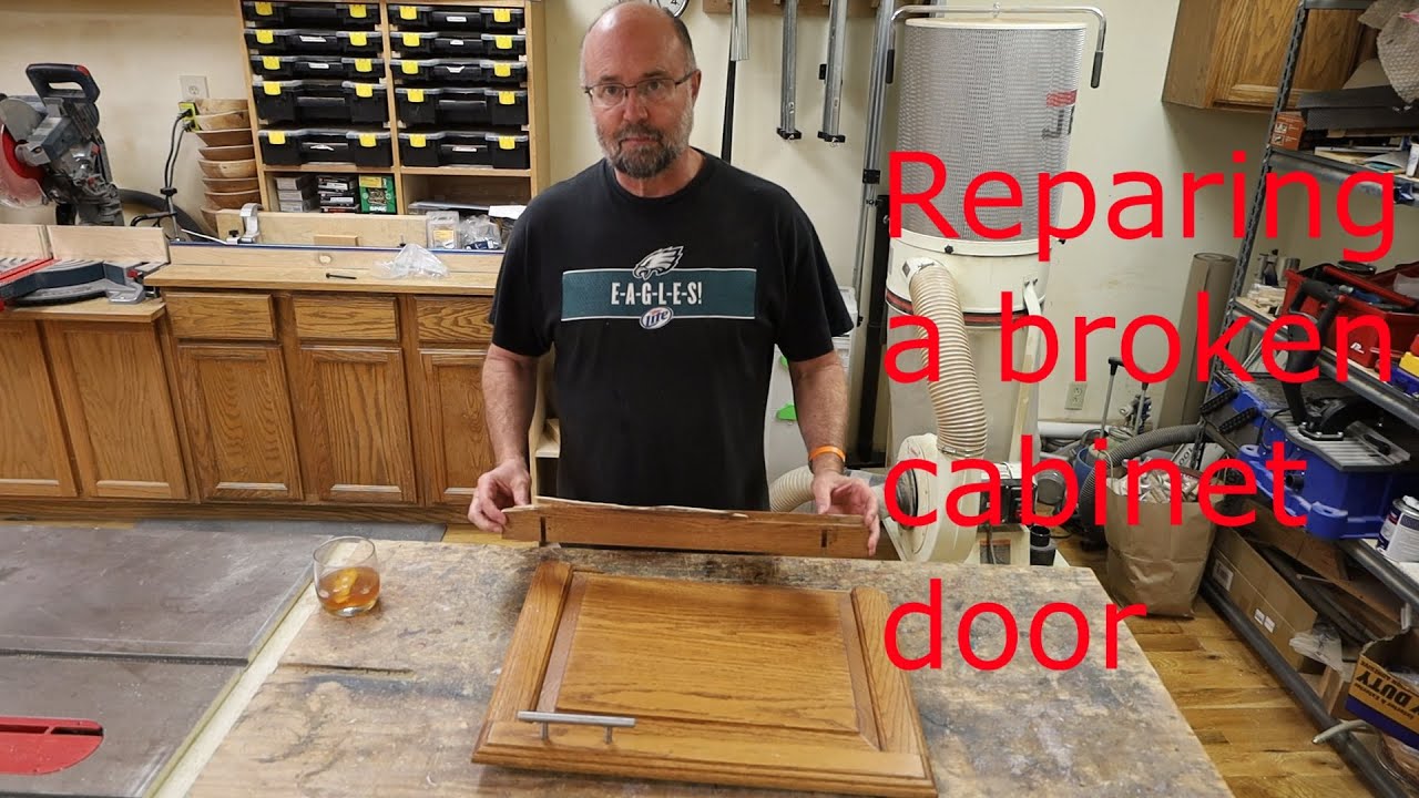 Repairing a kitchen cabinet door
