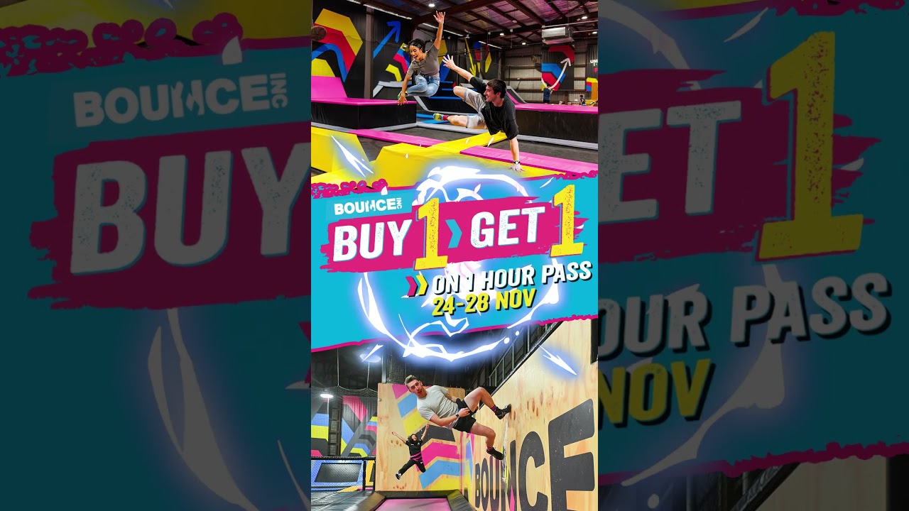 It's Buy 1 Get 1 FREE week at BOUNCE!  