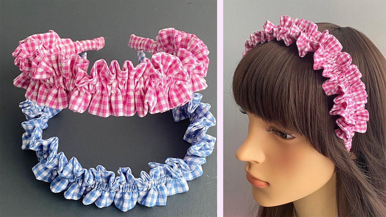 💖💖💖 DIY Chunky Scrunchie Headband | Ruched Ruffle Hairband | Hair Accessories | Faixa de cabelo
