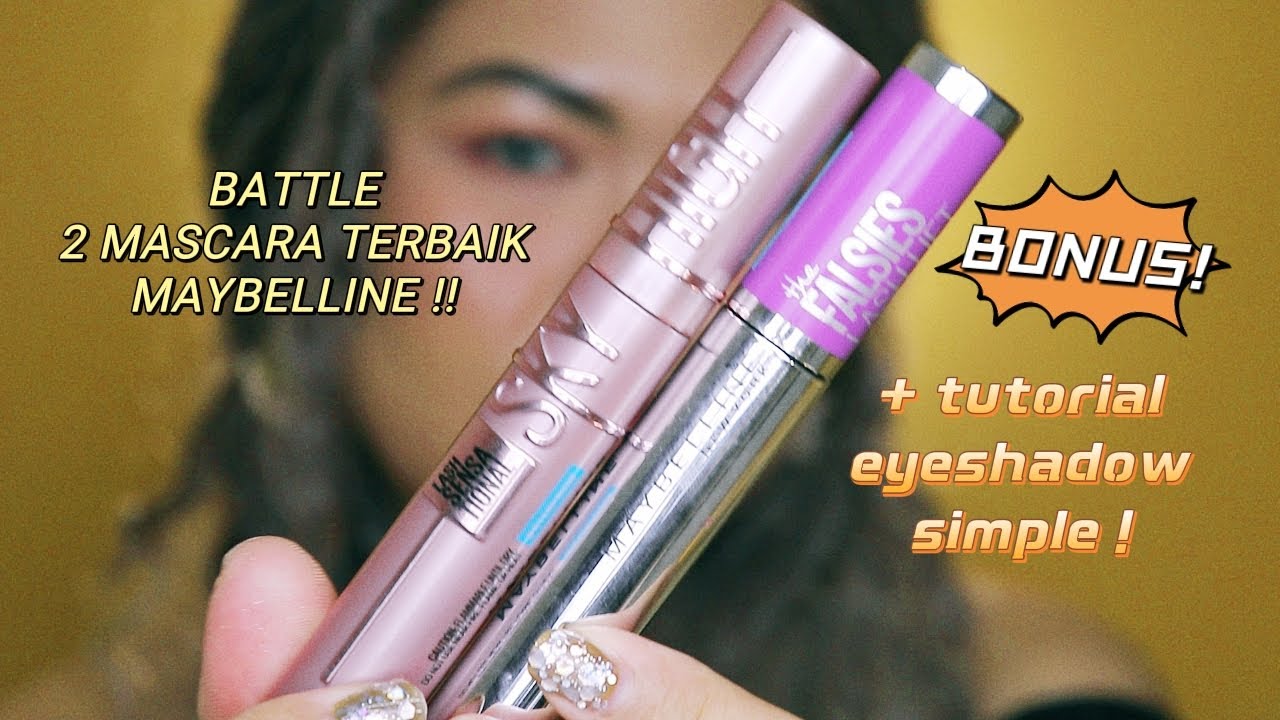 BATTLE MASCARA TERBAIK MAYBELLINE SKY HIGH WATERPROOF LASH SENSATIONAL & THE FALSHIES LASHLIFT