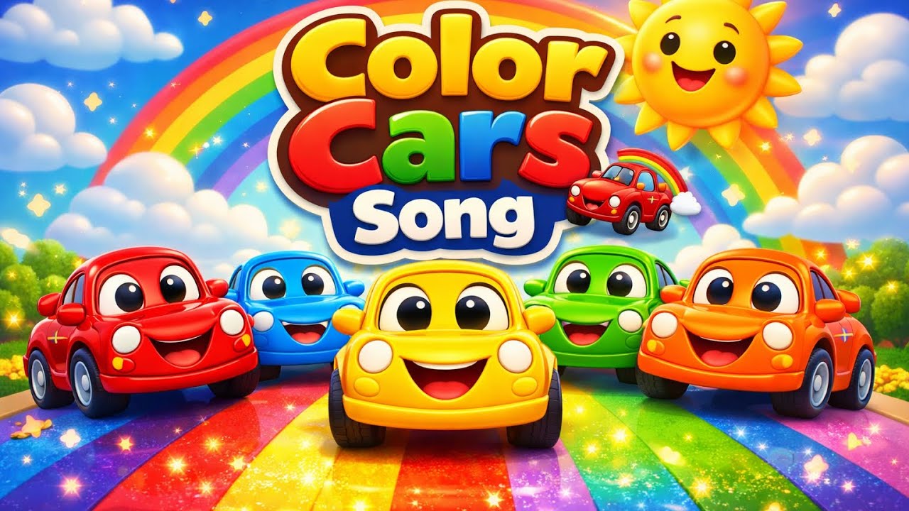 Color Cars Song 🚗🌈 | Learn Colors with Fun 3D Cars | Kids Nursery Rhymes 