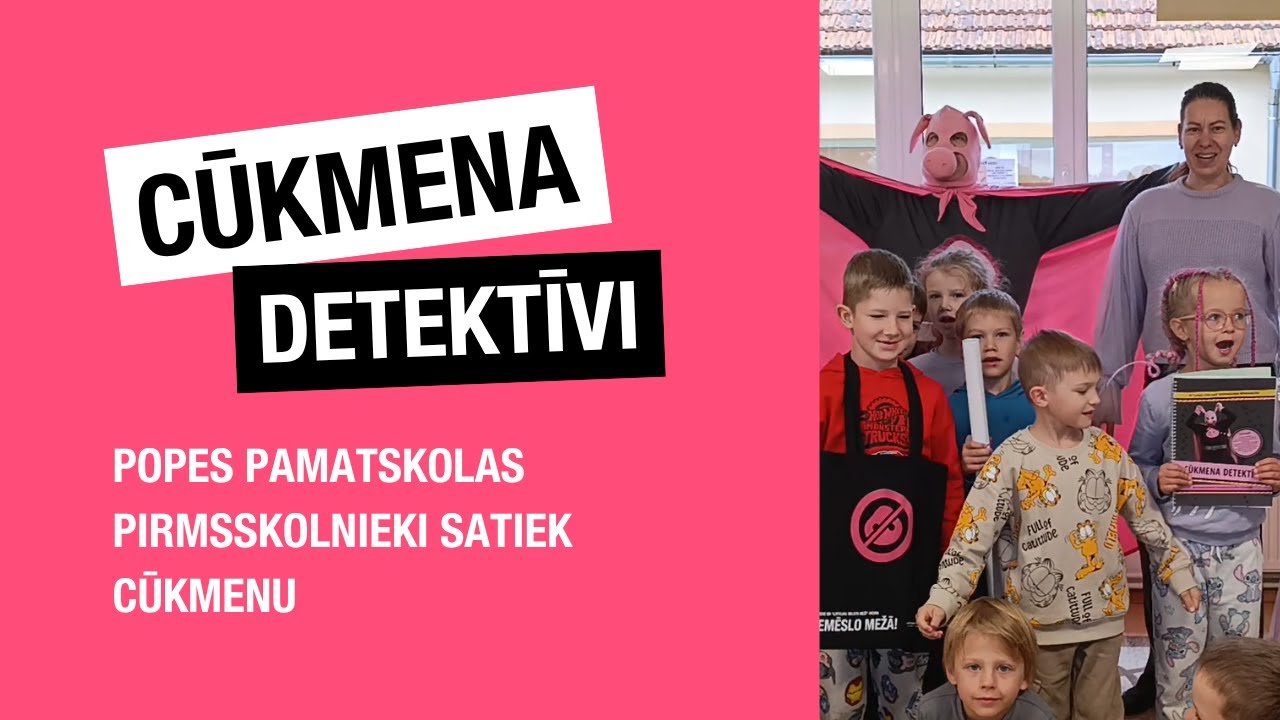 Popes pamatskolas pirmsskolnieki satiek Cūkmenu