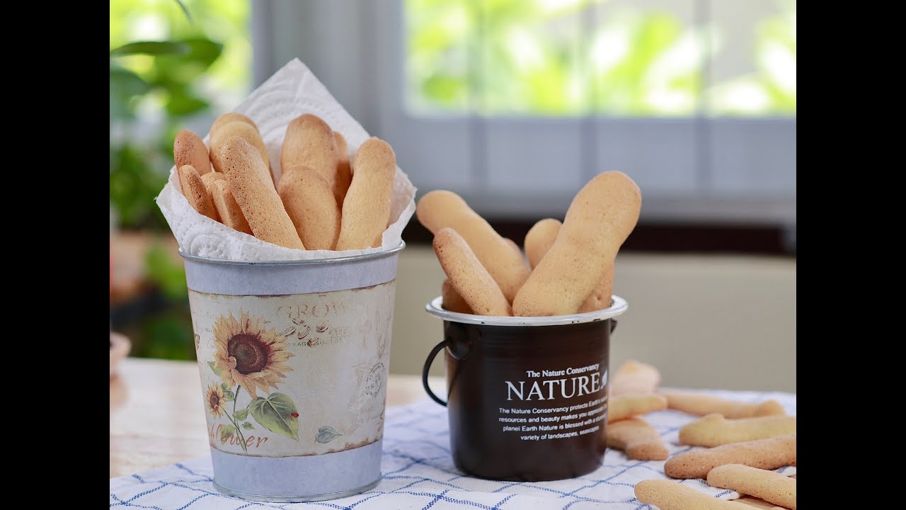 Fluffy ladyfingers cookie only 3 ingredients easy made|蓬松的手指饼干三种材料制作简单#蓬松手指饼干【阿栗食譜 18】