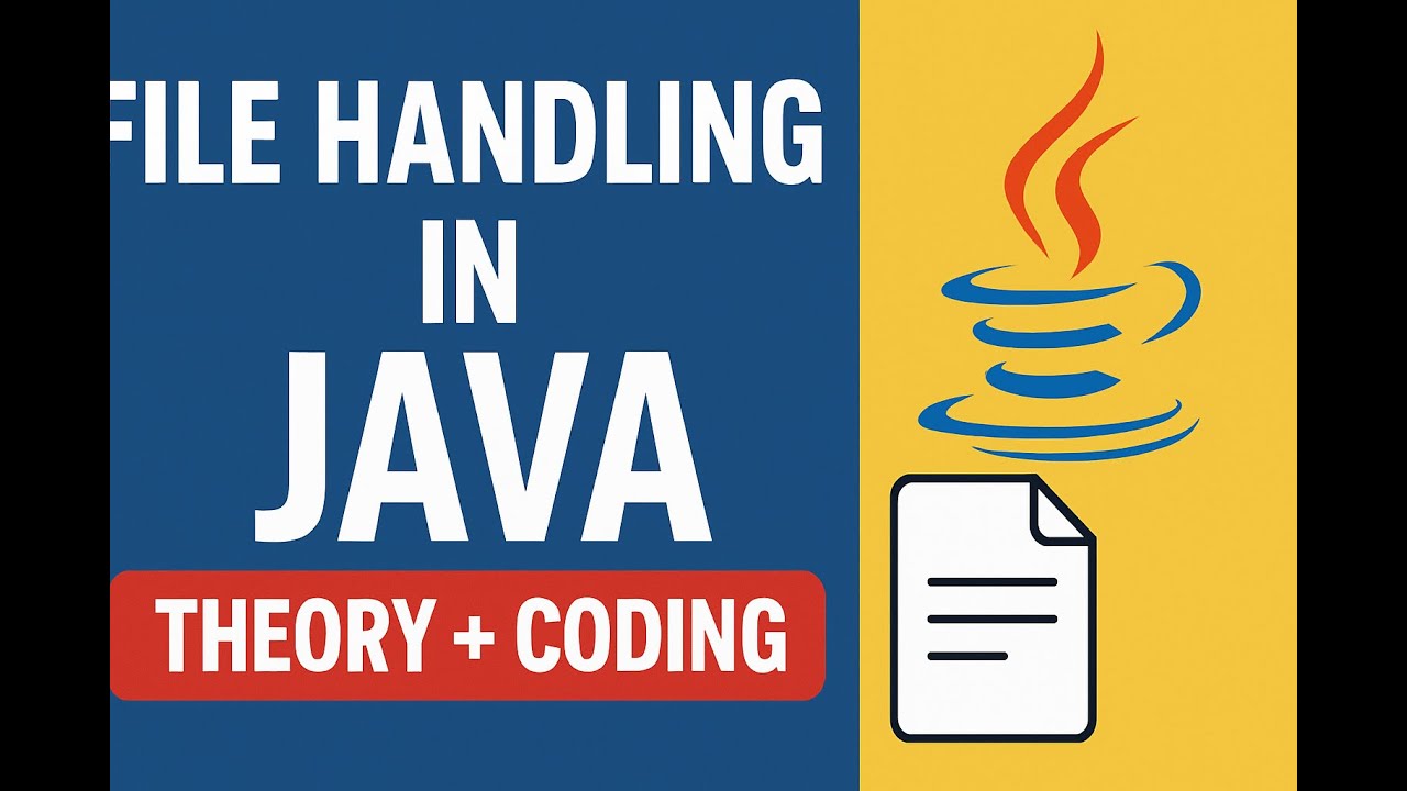 File Handling in Java | Complete Tutorial | Theory + Coding + Real-Time Examples + Interview Ques