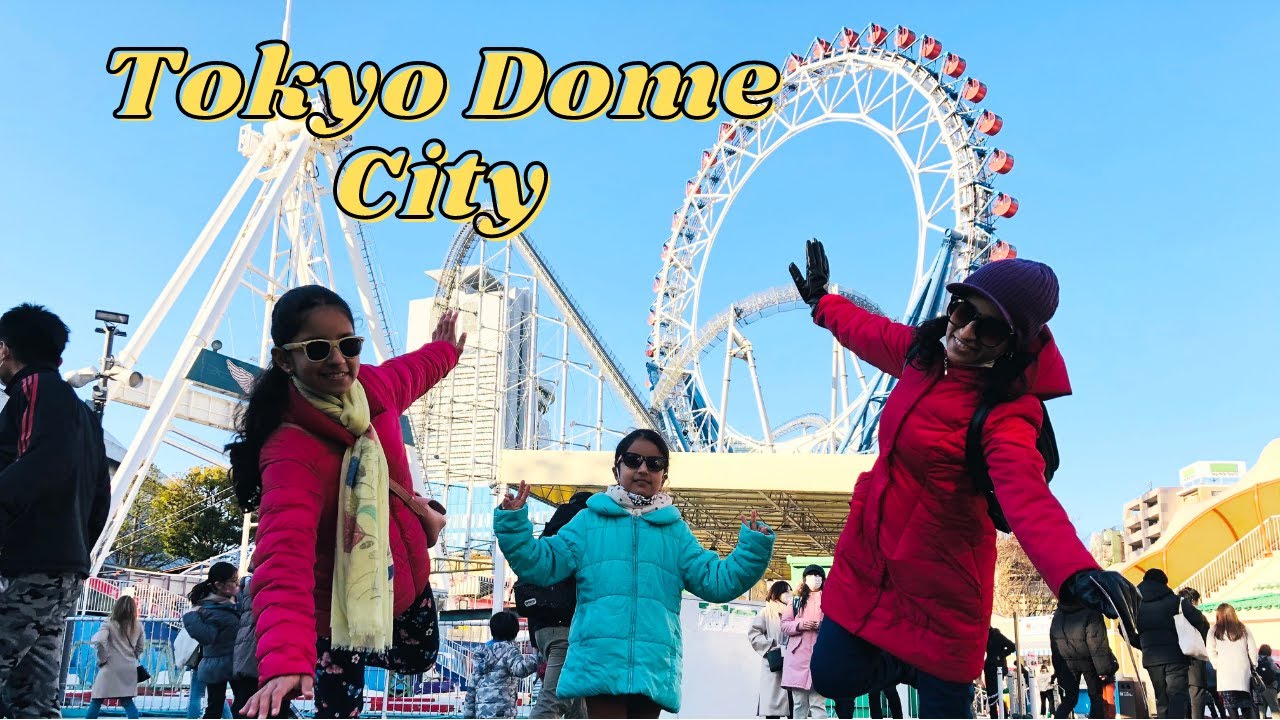 Tokyo Dome City Amusement Park Thunder Dolphin roller coaster through building sorabune ride