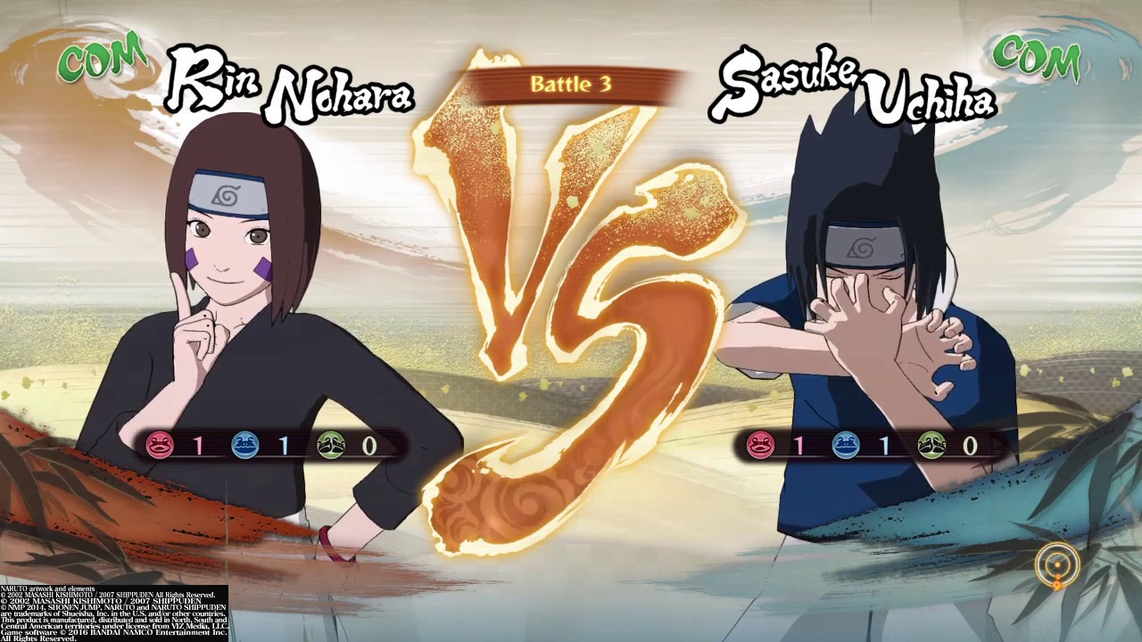 Naruto Shippuden Ultimate Ninja Storm 4 CPU: Rin vs PTS Sasuke