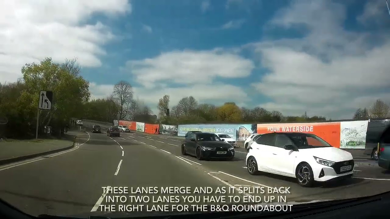 Approach to St Peters Way and B&Q roundabouts - Northampton
