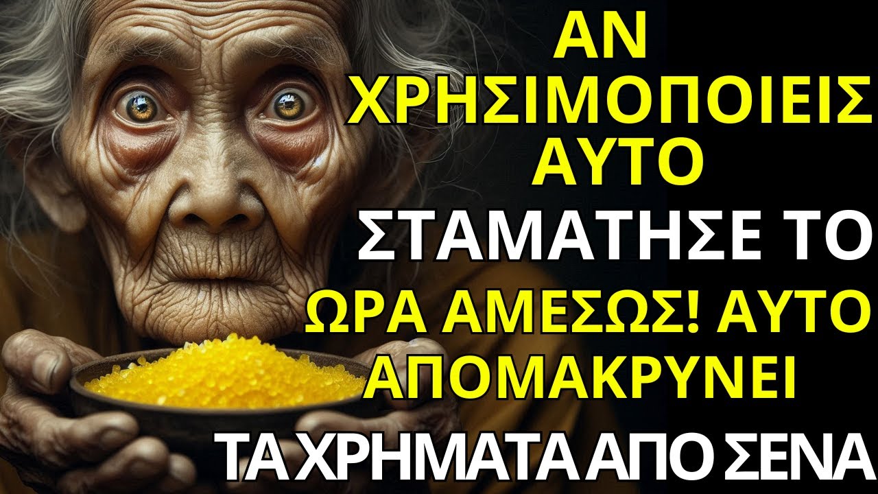 ΑΝ ΧΡΗΣΙΜΟΠΟΙΕΙΣ ΑΥΤΟ, ΣΤΑΜΑΤΗΣΕ ΤΟ ΑΜΕΣΩΣ! ΑΠΟΜΑΚΡΥΝΕΙ ΤΑ ΧΡΗΜΑΤΑ ΑΠΟ ΣΕΝΑ | ΒΟΥΔΙΣΤΙΚΗ ΣΟΦΙΑ