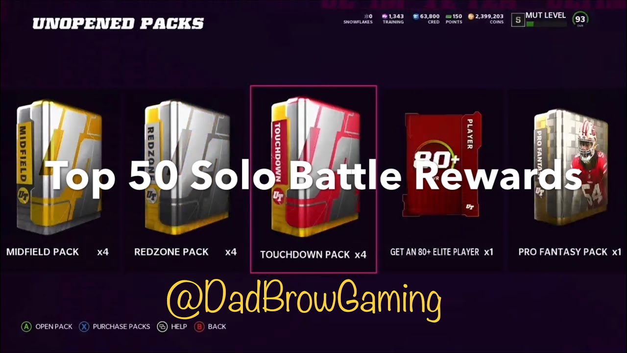 Top 50 Solo Battle Rewards!