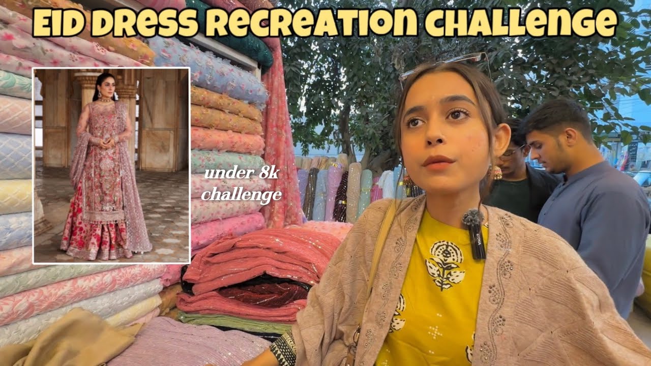 EID DRESS RECREATION CHALLENGE UNDER 8k ✨// Famous Designer Hussain Rehar’s Dress Recreation