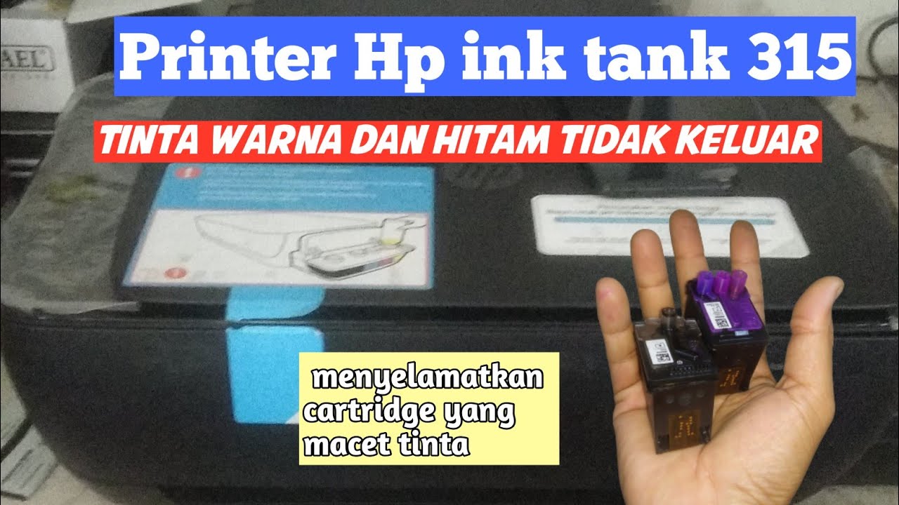 Printer hp ink tank 315 tinta warna dan hitam tidak keluar‼️ tinta macet