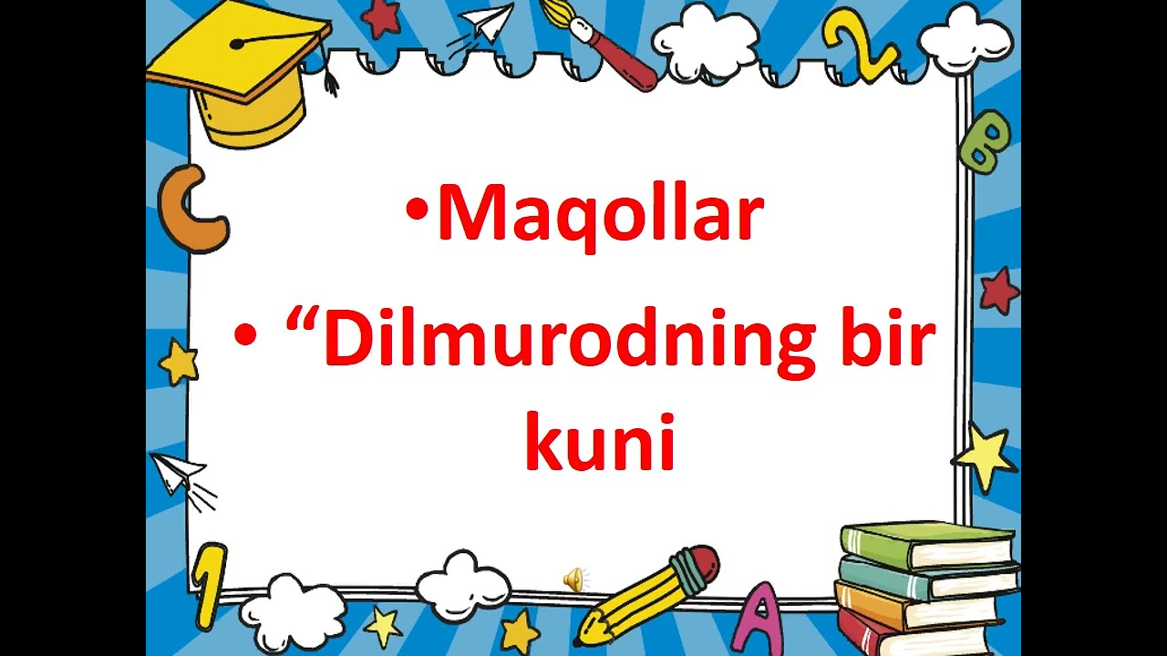 1-SINF,ONA TILI VA O`QISH SAVODXONLIGI: MAQOLLAR, 