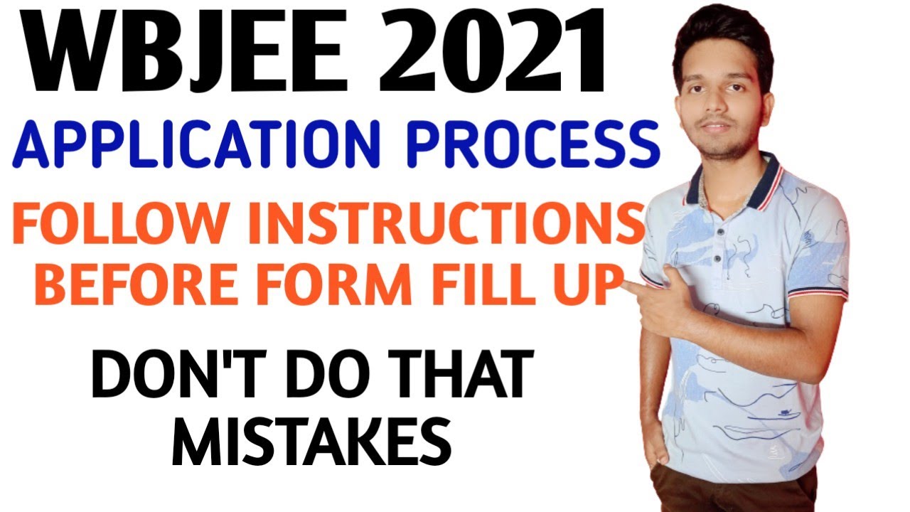Wbjee 2021 Application Form process | Instruction of application process #wbjee2021