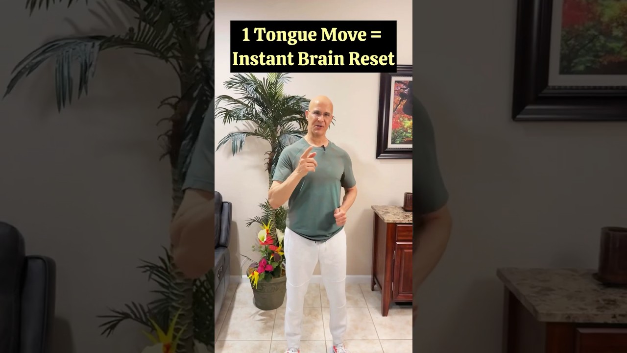 1 Tongue Move = Instant Brain Reset!  #drmandell #health #relax #brain #trick