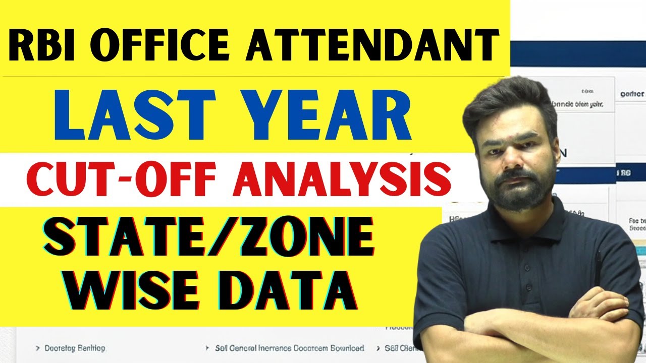RBI Office Attendant Last Year Cut-Off Analysis 😱 | State / Zone Wise Data | Full Details