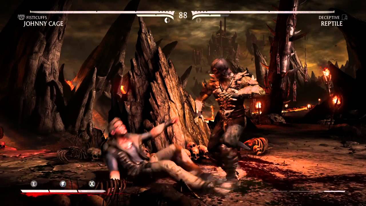 Mortal Kombat X Johnny Cage vs Reptile PS4