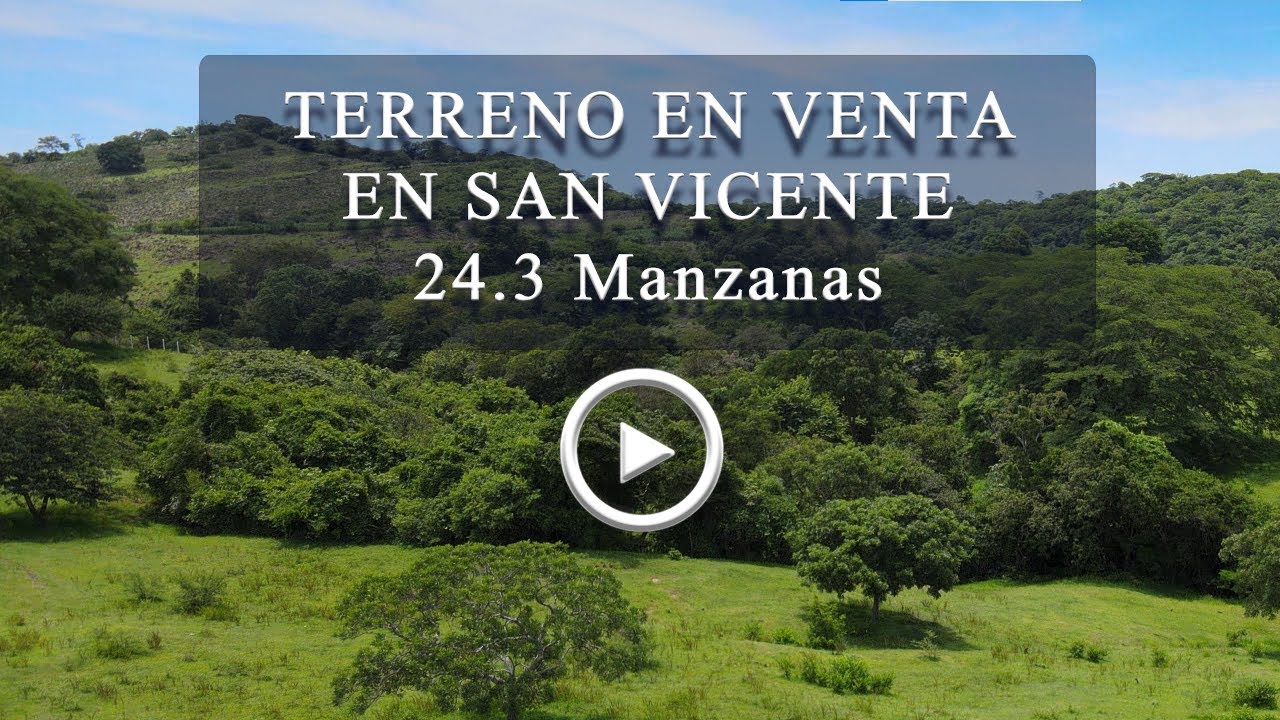 Terreno en Venta en San Vicente 24.3 Manzanas ($380,000) NEGOCIABLE